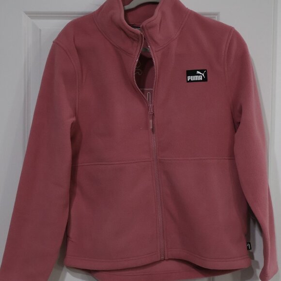 PUMA Women’s Pink Full-Zip Fleece Jacket Size Medium or Large NWT - Picture 2 of 12